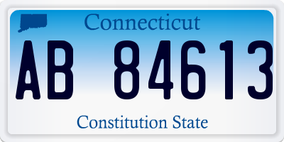 CT license plate AB84613