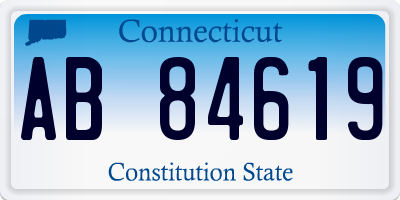 CT license plate AB84619