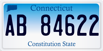 CT license plate AB84622