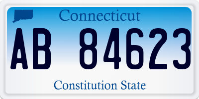 CT license plate AB84623