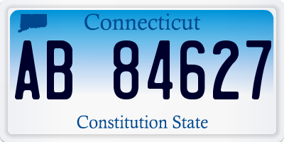 CT license plate AB84627