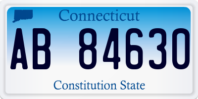 CT license plate AB84630