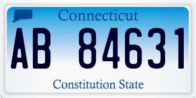 CT license plate AB84631