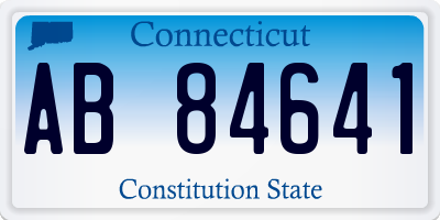 CT license plate AB84641