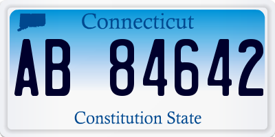 CT license plate AB84642