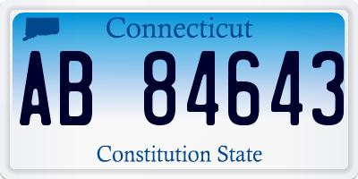 CT license plate AB84643