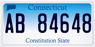 CT license plate AB84648