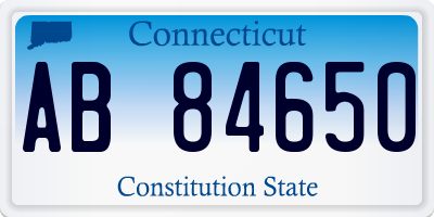 CT license plate AB84650