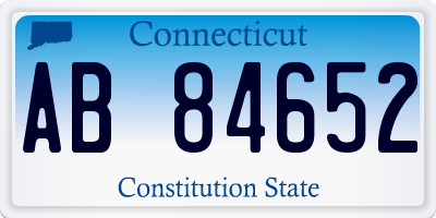 CT license plate AB84652