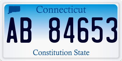 CT license plate AB84653