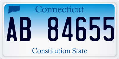 CT license plate AB84655