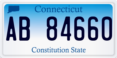CT license plate AB84660