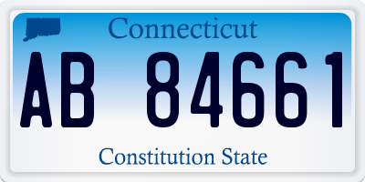 CT license plate AB84661