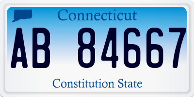 CT license plate AB84667