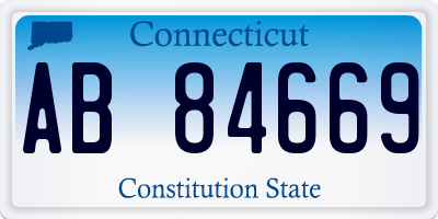 CT license plate AB84669