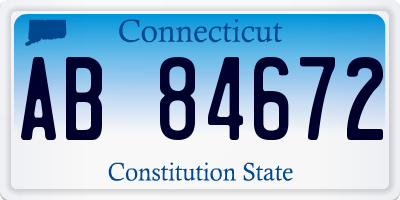 CT license plate AB84672