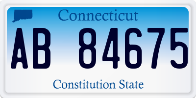 CT license plate AB84675