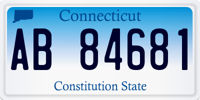 CT license plate AB84681