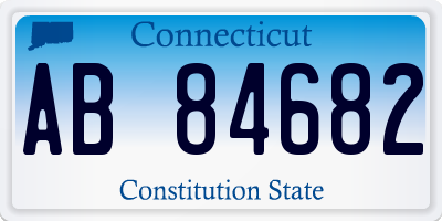 CT license plate AB84682