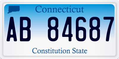 CT license plate AB84687