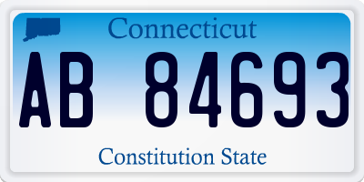 CT license plate AB84693