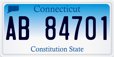 CT license plate AB84701