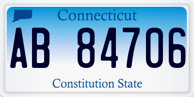 CT license plate AB84706