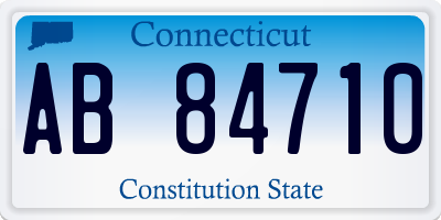 CT license plate AB84710