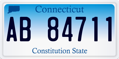 CT license plate AB84711