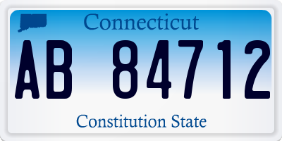 CT license plate AB84712