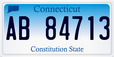 CT license plate AB84713