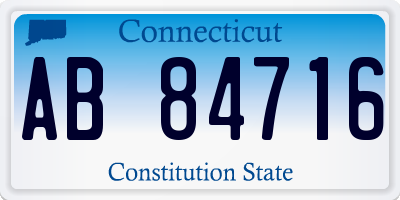 CT license plate AB84716