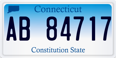 CT license plate AB84717