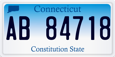 CT license plate AB84718