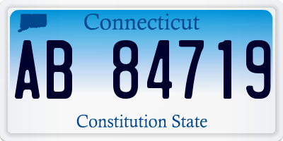 CT license plate AB84719