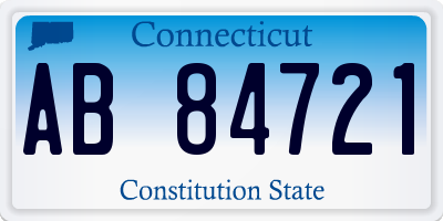 CT license plate AB84721