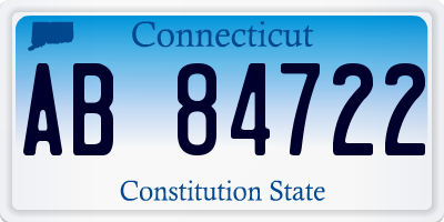 CT license plate AB84722