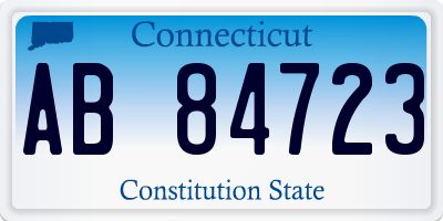 CT license plate AB84723