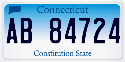 CT license plate AB84724