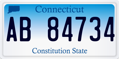 CT license plate AB84734