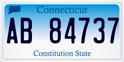 CT license plate AB84737