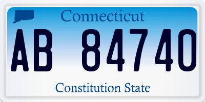 CT license plate AB84740