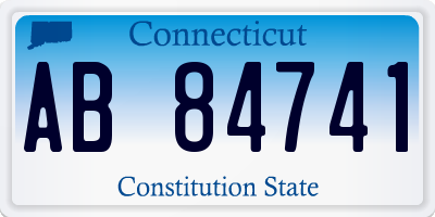 CT license plate AB84741