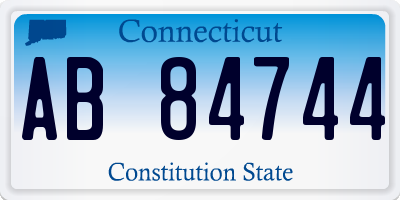 CT license plate AB84744