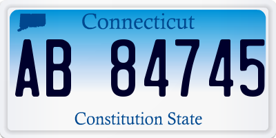 CT license plate AB84745