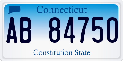 CT license plate AB84750