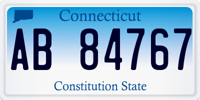 CT license plate AB84767