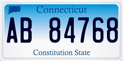 CT license plate AB84768