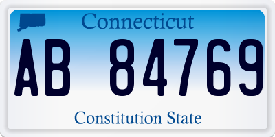 CT license plate AB84769