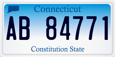CT license plate AB84771
